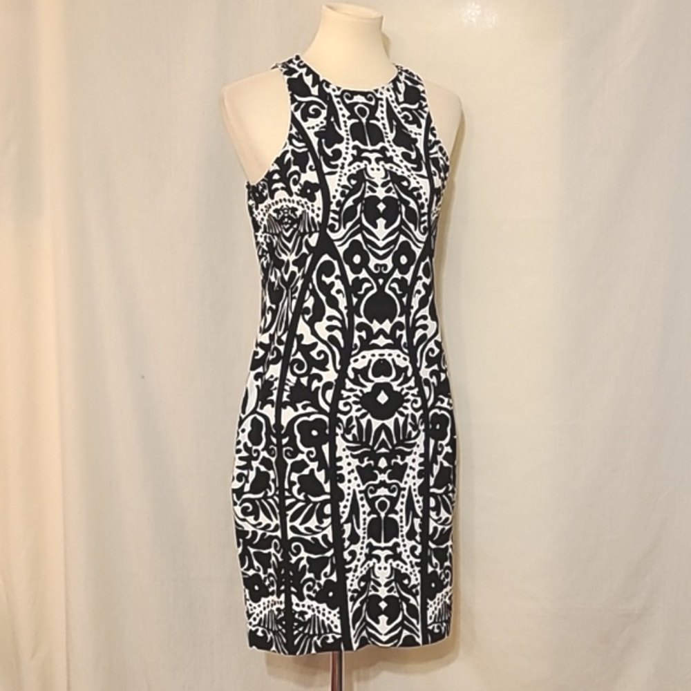 H&M Black and White Sleeveless Bodycon Mini Dress - Picture 5 of 11